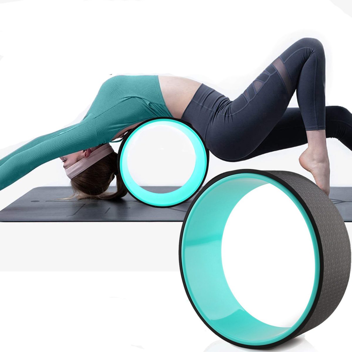 Unlock Serenity: Non-Slip Yoga Roller Wheel for Back Pain Relief